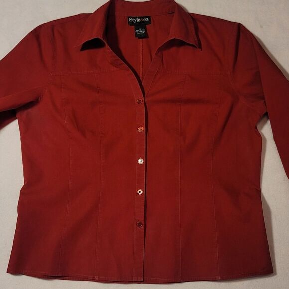 Style & Co. Tops - 0898. Style & Co. ~ RED As a Stop Sign ~ 12 ~